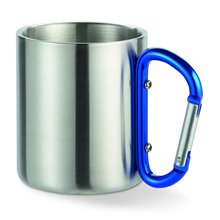 Taza Acero Inoxidable con Mosquetón Azul
