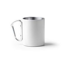 Taza de acero reciclado con mosquetón Blanco