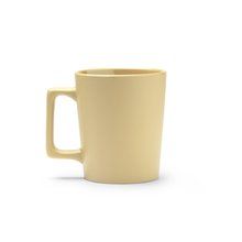 Taza cerámica con asa cuadrada 400ml Beige Talla Única Adulto