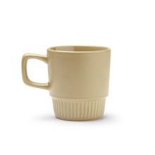 Taza de cerámica con base biselada 300ml Beige