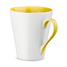 Taza Cerámica Bicolor 320mL Lavavajillas Amarillo