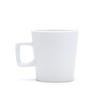 Taza de cerámica mate con asa cuadrada Blanco