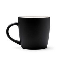 Taza cerámica mate interior blanco 230ml Negro