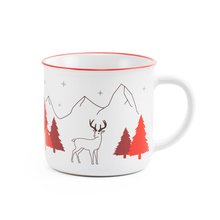 Taza de cerámica navideña 420 mL Rojo