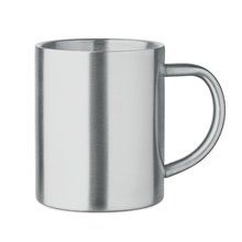Taza doble pared acero reciclado 260 ml Plata Mate