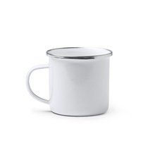 Taza metálica esmaltada Blanco