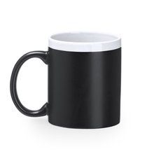 Taza pizarra con tiza y borde lacado Blanco Talla Única Adulto