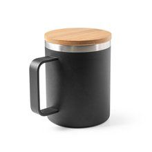 Taza Termo Inox con Tapa 420ml Negro
