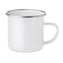 Taza Vintage Esmaltada 350ml Blanco