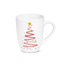 Taza de cerámica navideña Rojo