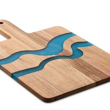 Tabla de Servir de Acacia y Resina Madera