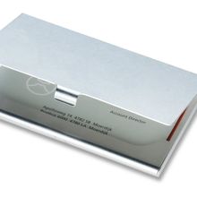 Tarjetero Ligero de Aluminio Plata Brillo