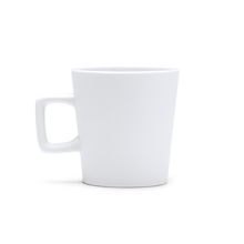 Taza de cerámica mate con asa cuadrada Blanco
