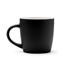 Taza cerámica mate interior blanco 230ml Negro