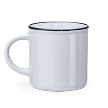 Taza de cerámica retro 300ml Blanco/Blanco