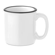 Taza cerámica vintage 240 ml indicada para sublimación Negro