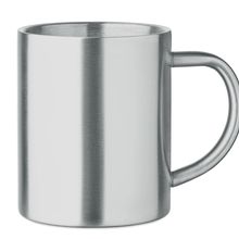 Taza doble pared acero reciclado 260 ml Plata Mate