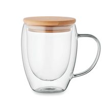 Taza Doble Pared con Tapa Transparente