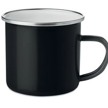 Taza Metal Esmaltado Vintage 350ml Negro
