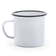 Taza metálica 380ml Blanco/Blanco