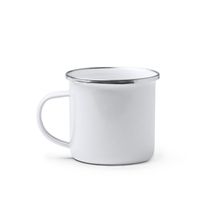 Taza metálica esmaltada Blanco