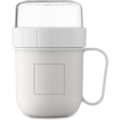 Taza portátil con tapa y doble recipiente | Lateral Derecho | 40 x 40