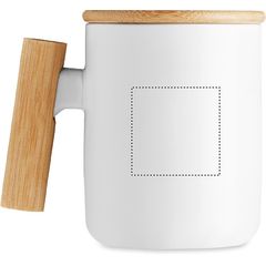 Taza Original de Porcelana y Madera | Lateral Izquierdo | 40 x 40