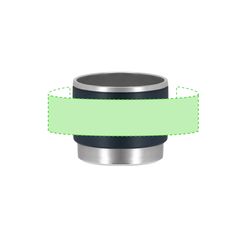 Taza PP reciclado 140 ml base acero | Area 1 | 80 x 25