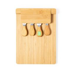 Tabla Quesos Bambú Magnética | Mango utensilio 3 cara A | 15 x 20