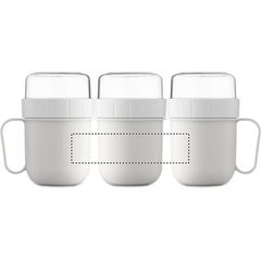 Taza portátil con tapa y doble recipiente | Circunferencia | 160 x 40