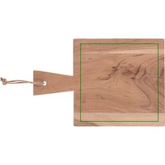 Tabla de Cocina Madera Acacia con Cordón de Yute | Trasera | 180 x 180