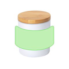 Taza de cerámica con tapa de bambú y acabado mate | Alrededor de la taza | 170 x 60