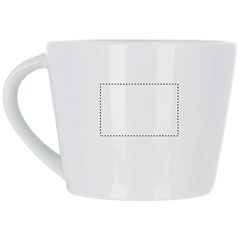Taza cerámica con plato de 180ml | Lateral Izquierdo | 30 x 20