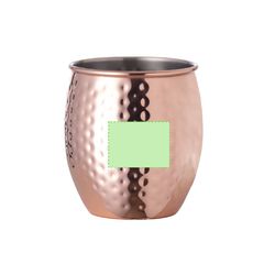 Taza de acero inox cobre 500ml | Frente | 40 x 40