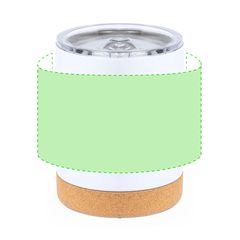 Taza 330ml con Doble Pared y Tapa | Alrededor de la taza | 165 x 70