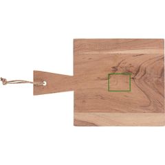 Tabla de Cocina Madera Acacia con Cordón de Yute | Trasera | 50 x 40