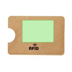 Tarjetero RFID Secure Papel Reciclado/Aluminio | Centrado en una cara | 50 x 35