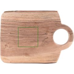 Tabla de Servir en Madera Acacia Bordes Redondeados | Frontal | 70 x 70