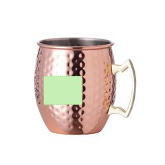 Taza de acero inox cobre 500ml | Cara A | 40 x 40
