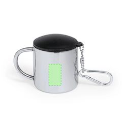 Taza acero inox con tapadera y mosquetón | Area 3 | 20 x 35