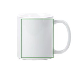Taza Blanca para Sublimación 350ml | Lateral derecho | 70 x 95