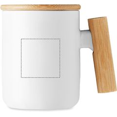 Taza Original de Porcelana y Madera | Lateral Derecho | 40 x 40