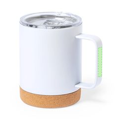 Taza 330ml con Doble Pared y Tapa | Centrado en el asa | 10 x 45