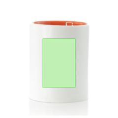 Taza blanca alta calidad interior de colores especial grabado a láser | Centrado | 40 x 60