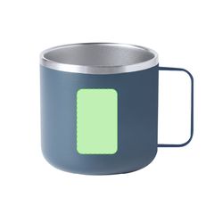 Taza Inox. bicolor de doble pared 350ml | En el frontal | 25 x 40