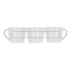 Taza cerámica con plato de 180ml | MUG TC | 190 x 25