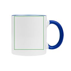 Taza Cerámica 300ml Sublimación Interior y Asa Color | Lateral derecho | 70 x 80