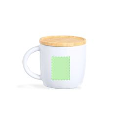 Taza 350ml Cerámica con Tapa Posavasos | Area 2 | 35 x 45