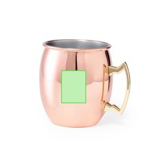 Taza Acero Inoxidable 500ml Cobre | Cara A | 40 x 40