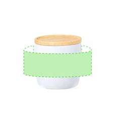Taza 350ml Cerámica con Tapa Posavasos | Area 1 | 165 x 45